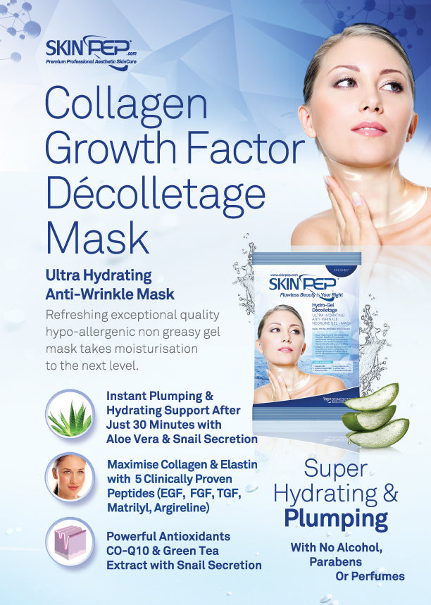 Collagen Decolletage Glow Mask (Peptide &amp; Antioxidant Infused Gel Mask)