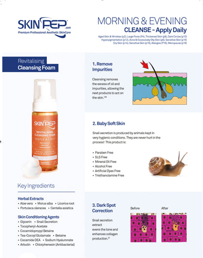Revitalising Cleansing Foam (Snail Secretion &amp; Antioxidant Infused)