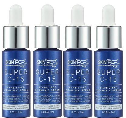 Super C15 Serum (15% Ascorbic Acid, 0.5% Ferulic Acid, 1% Vit E, 2% Hyaluronic Acid + Matrixl)